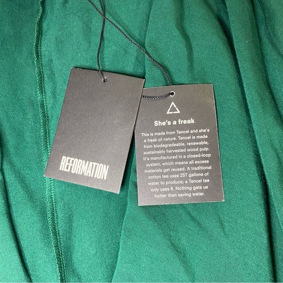 NWT Reformation Aria Tie Front Maxi Dress in Emerald - Size S - Picture 9 of 15